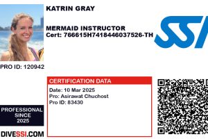 Katrin Gray is a qualified SSI Mermaid Instructor