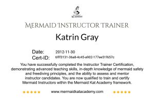 Mermaid Kat Academy Mermaid Instructor Trainer