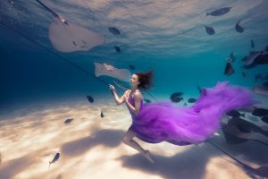 Underwater Fashion Modelling with Sting Rays